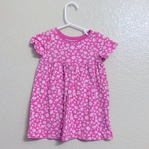 Pink floral dress - 6-12 mnths